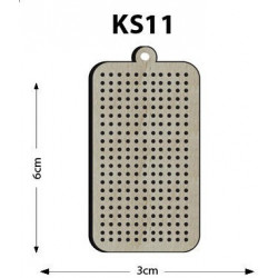 Ks11 Dikdörtgen Delikli Kasnak Kolye