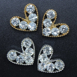 Kristal Taşlı Kalp Motif