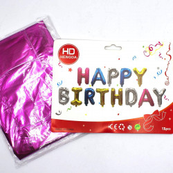 Folyo Balon Happy Birthday Karışık Renk