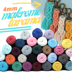 Makrome Büklüm Tarama İp 4 mm 250 gr