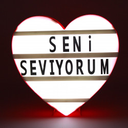 Kalp Şeklinde Light Box