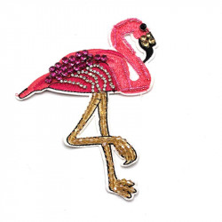 Yapıştırma Flamingo Taşlı Boncuklu Motif
