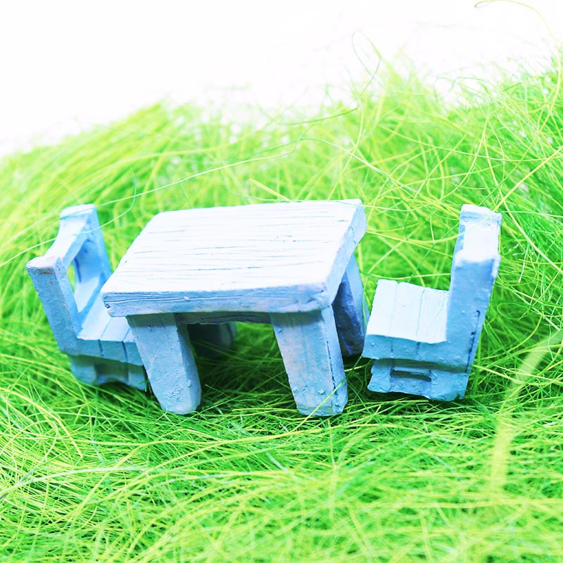 Dekoratif Sandalye ve Masa Mavi