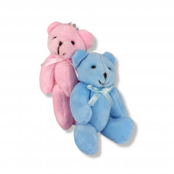 Peluş Ayıcık 14 cm Pembe-Mavi