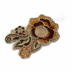Yapıştırma Kenarları Taşlı Çiçek Motif 4