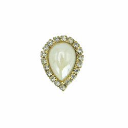 Damla İnci Taşlı 2,5 x 2 cm