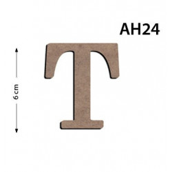 Ah24 Ahşap 6 cm T Harfi